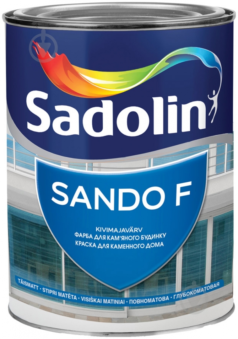 Краска латексная водоэмульсионная Sadolin Sando F CLR глубокий мат база под тонировку 1 л - фото 1 Краска латексная водоэмульсионная Sadolin Sando F CLR глубокий мат база под тонировку 1 л - фото 1