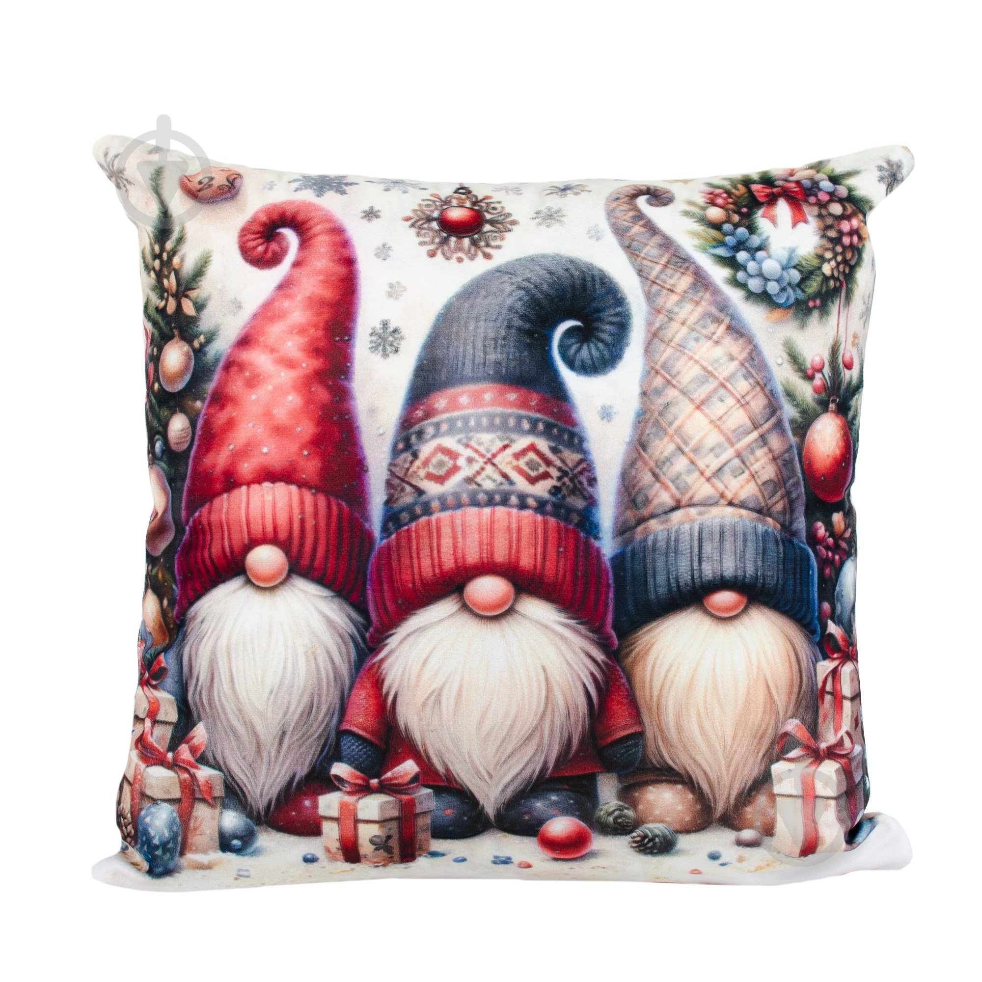 Подушка декоративная Three gnomes 45x45 см мульти La Nuit - фото 1 Подушка декоративная Three gnomes 45x45 см мульти La Nuit - фото 1