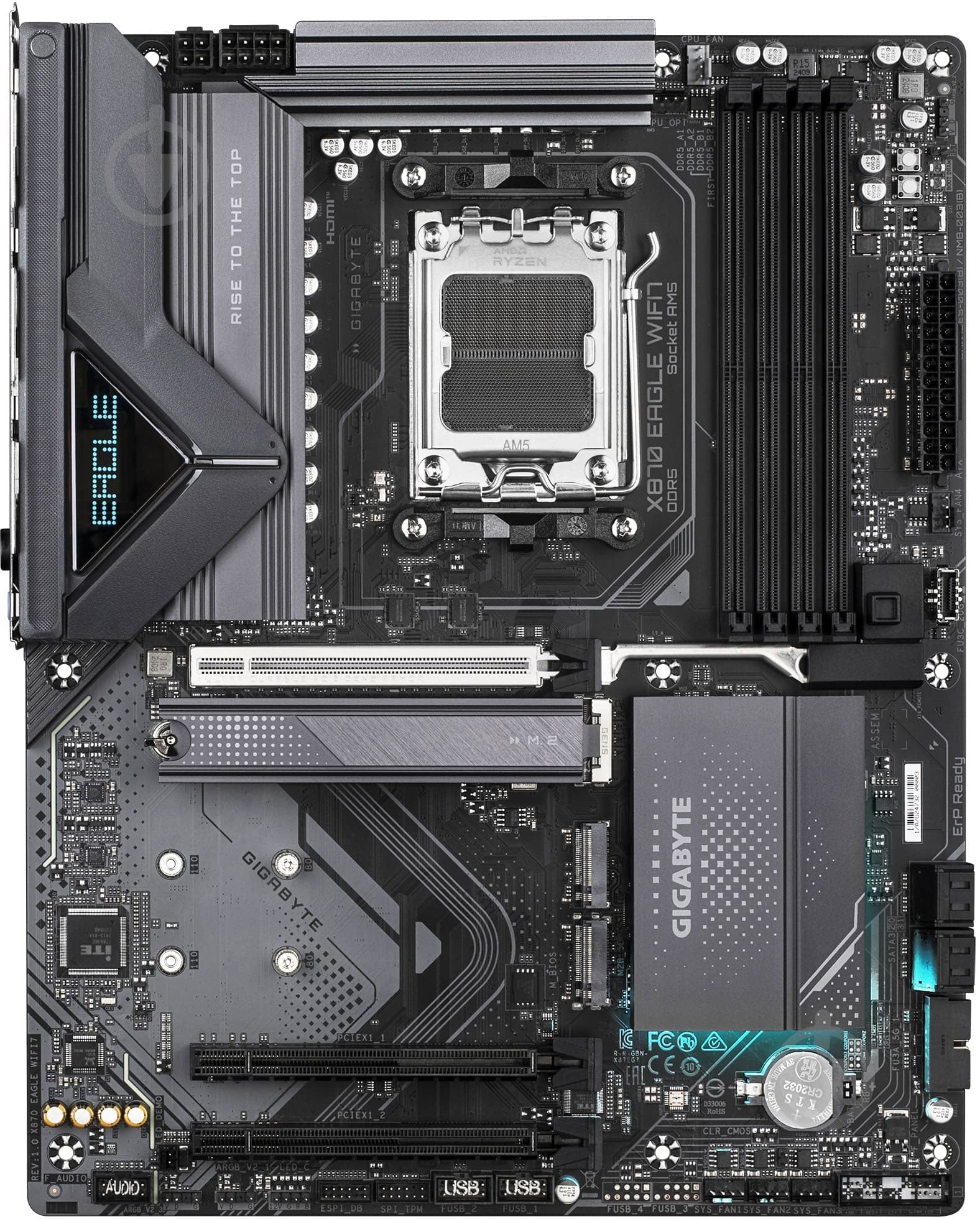 Материнская плата Gigabyte X870_EAGLE_WIFI7 (Socket AM5, AMD X870, ATX) - фото 1
