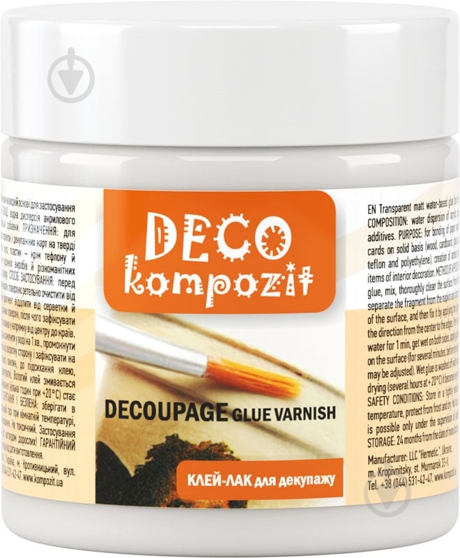 Клей-лак для декупажа DECO Kompozit матовый, 140 мл DECO Kompozit - фото 1