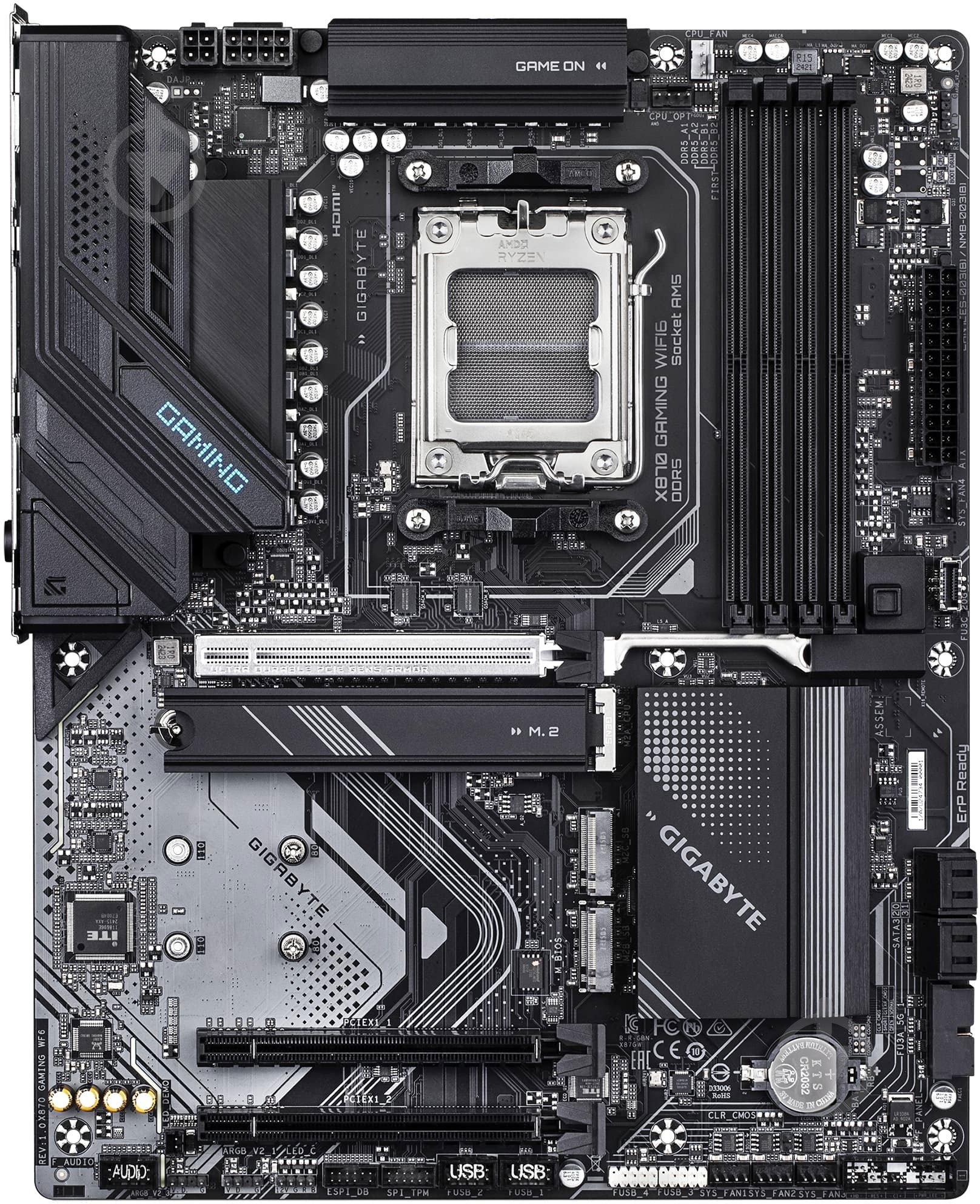 Материнская плата Gigabyte X870_GAMING_WF6 (Socket AM5, AMD X870, ATX) - фото 1 Материнская плата Gigabyte X870_GAMING_WF6 (Socket AM5, AMD X870, ATX) - фото 1