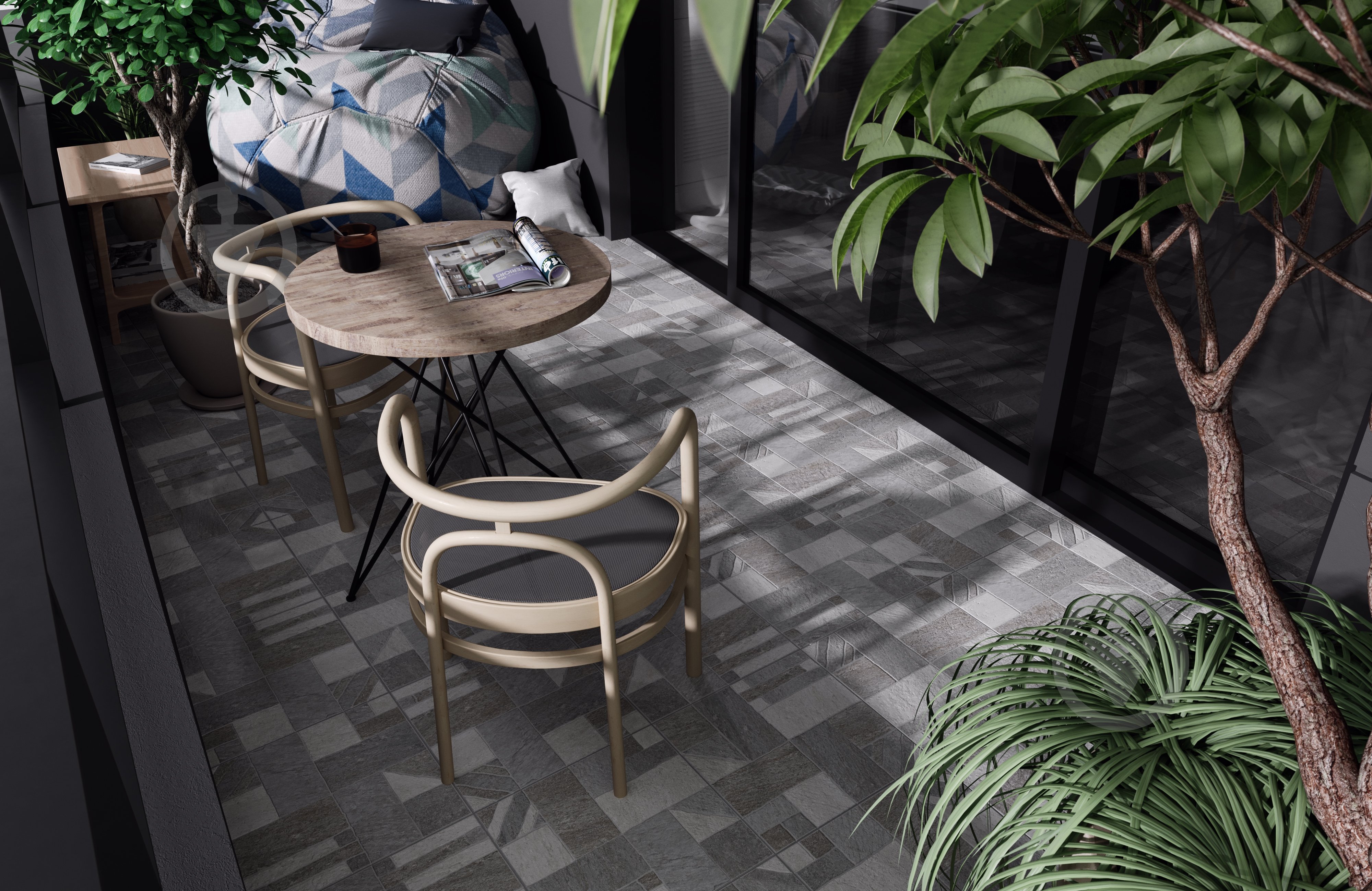 Плитка Golden Tile Misto Mattone grey 3F2830 40x40 см - фото 2
