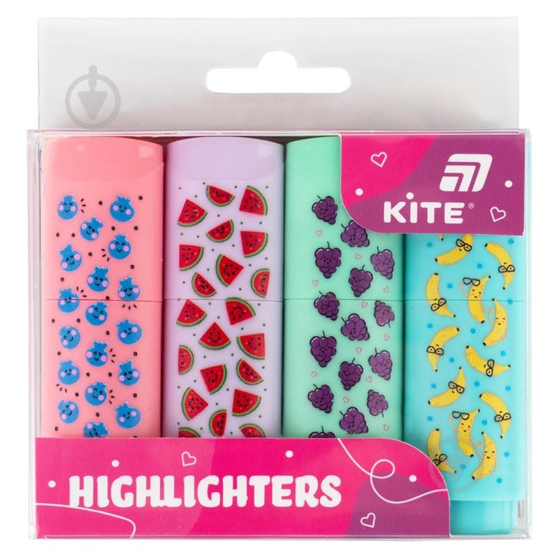 Набор текстовых маркеров KITE Highlighter пастель 4 шт. мульти K26-445-2 - фото 3 Набор текстовых маркеров KITE Highlighter пастель 4 шт. мульти K26-445-2 - фото 3