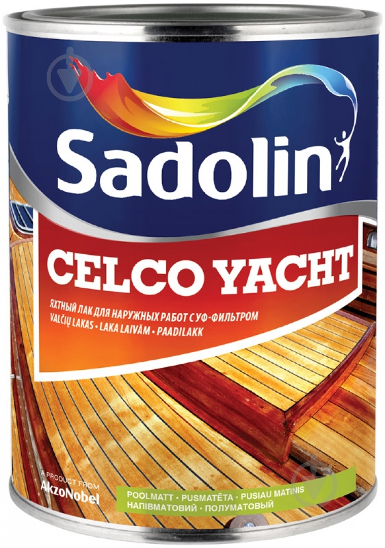 Лак CELCO YACHT 20 Sadolin напівмат 1 л - фото 1 Лак CELCO YACHT 20 Sadolin напівмат 1 л - фото 1