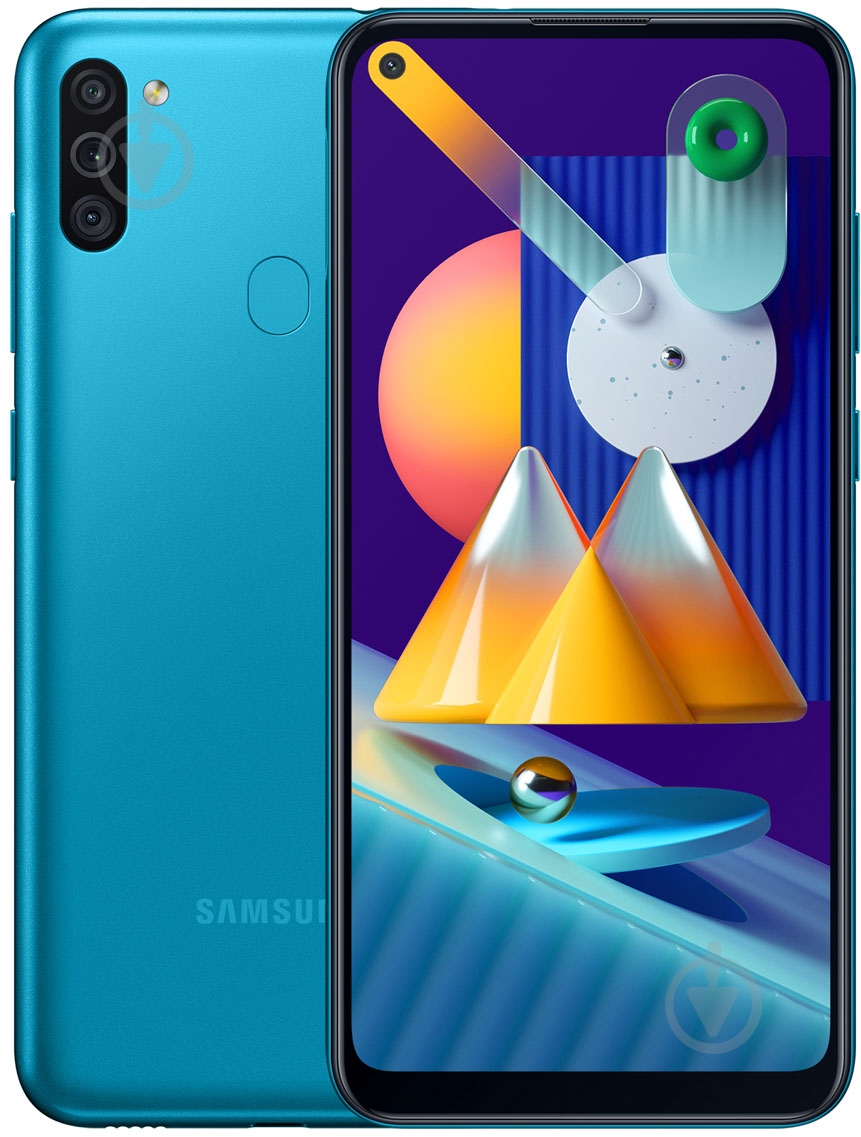 Смартфон Samsung Galaxy M11 3/32GB blue (SM-M115FMBNSEK) - фото 1