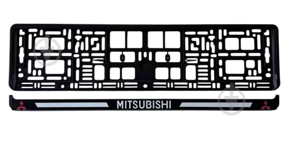 Рамка под номерной знак Poputchik с буквами Mitsubishi - фото 2 Рамка под номерной знак Poputchik с буквами Mitsubishi - фото 2