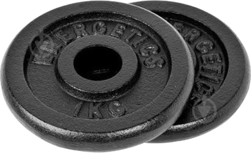 Набір Energetics Cast Iron Disc Pair 30 mm диски для грифа 1 кг 2 шт. 1 кг 108792 - фото 1