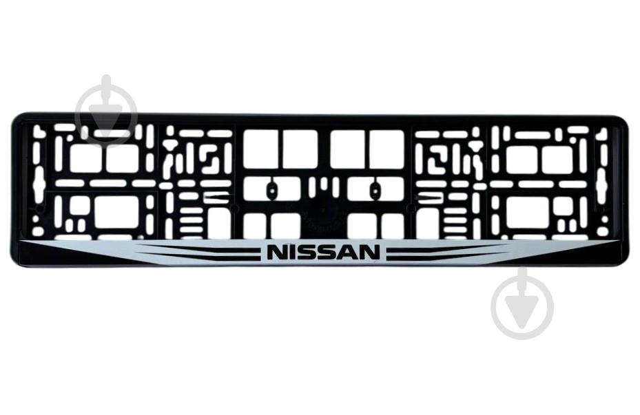 Рамка под номерной знак Poputchik с буквами Nissan - фото 1