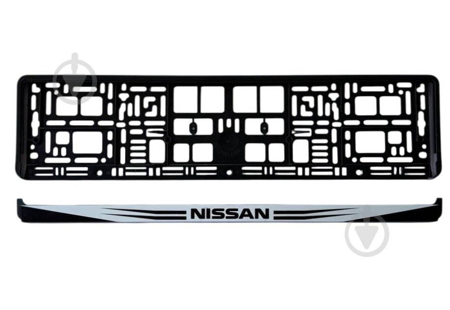 Рамка под номерной знак Poputchik с буквами Nissan - фото 2