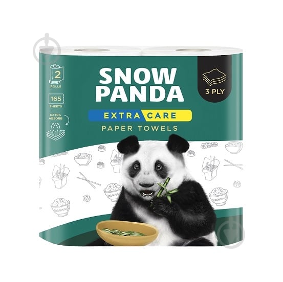 Бумажные полотенца Сніжна Панда Extra Care трехслойная 2 шт. - фото 1