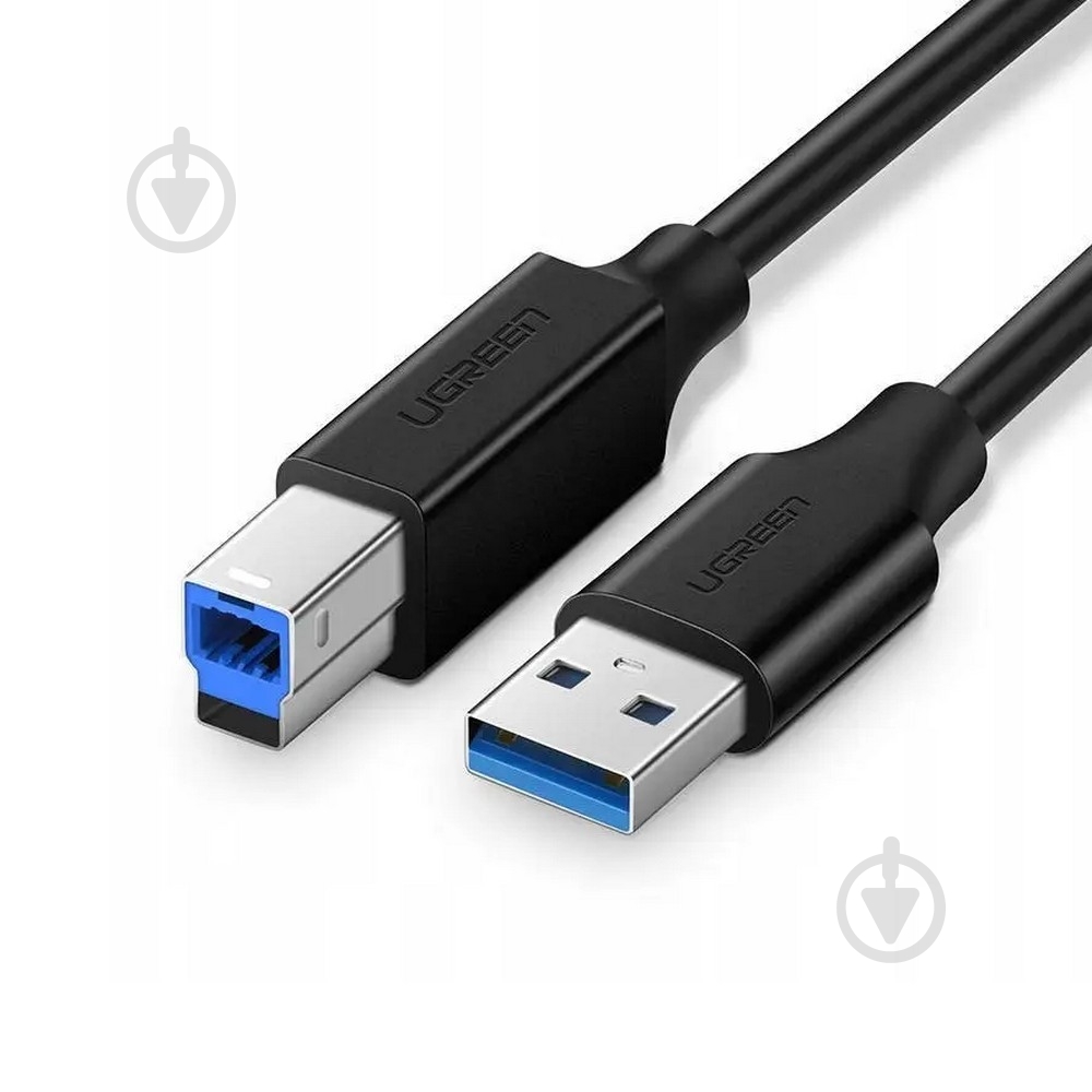 Дата-кабель UGREEN US210 USB 3.0 AM to BM Print Cable 2 м черный (10372) - фото 1