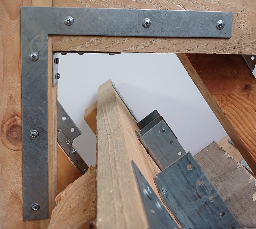 Кутник монтажний оцинкований Profstal L-подібний 150x150x25 мм 2,5 мм 10 шт. білий цинк - фото 3