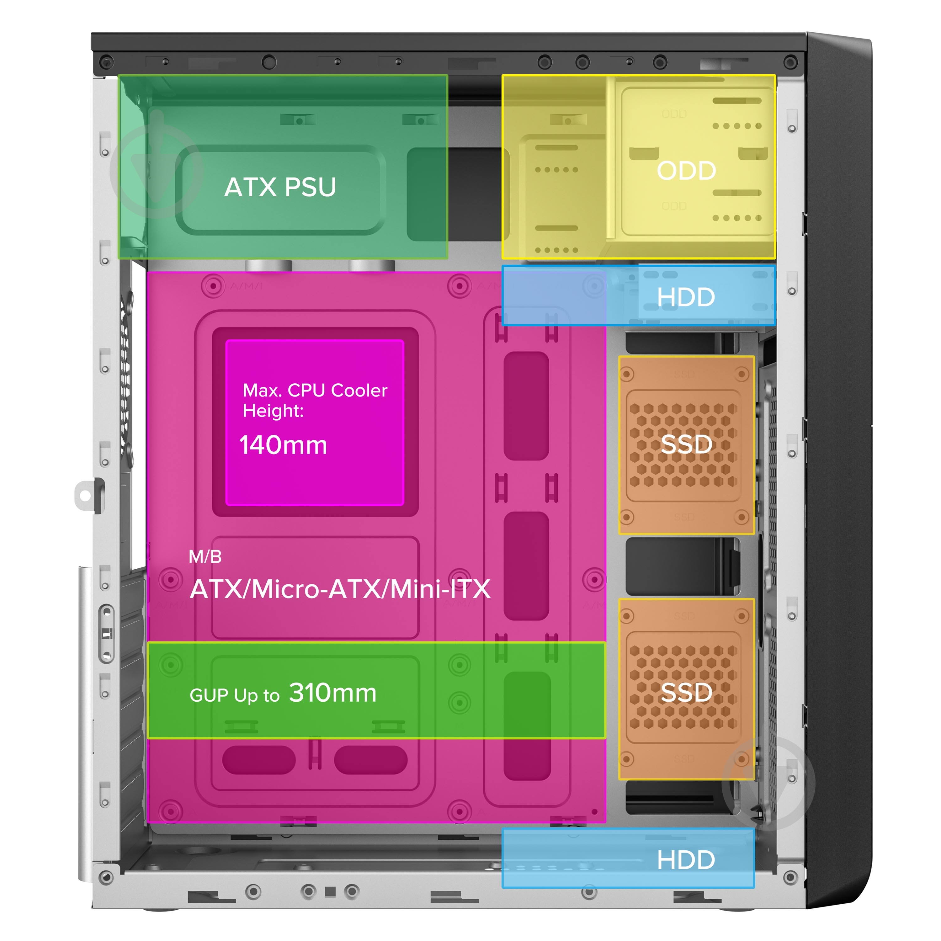 Корпус 2E TeamX TMX01 з БП (2E-TMX01) - фото 11