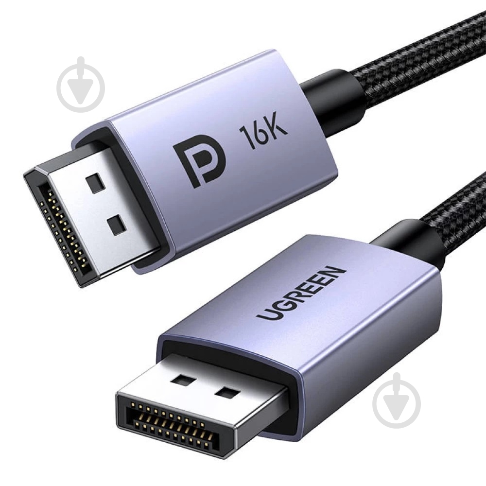 Дата-кабель UGREEN DP118 DisplayPort 16K Cable (15383) 1 м black (15383) - фото 1