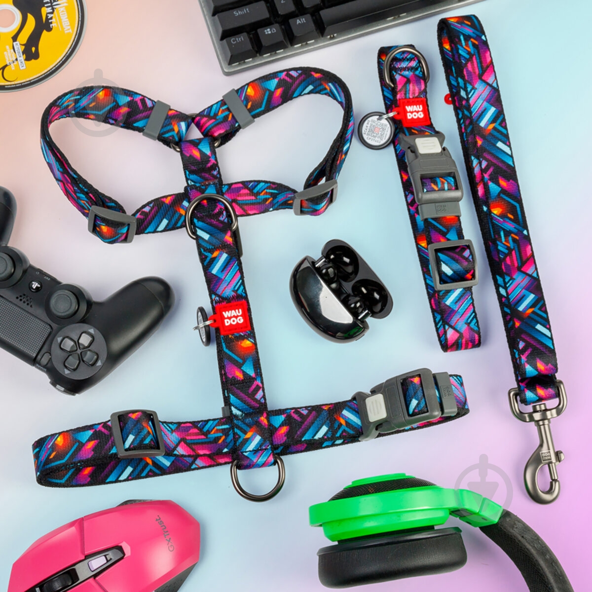 Поводок Waudog Nylon рисунок "Бесконечные миры" S Ш15 мм Д122 см - фото 3 Поводок Waudog Nylon рисунок "Бесконечные миры" S Ш15 мм Д122 см - фото 3