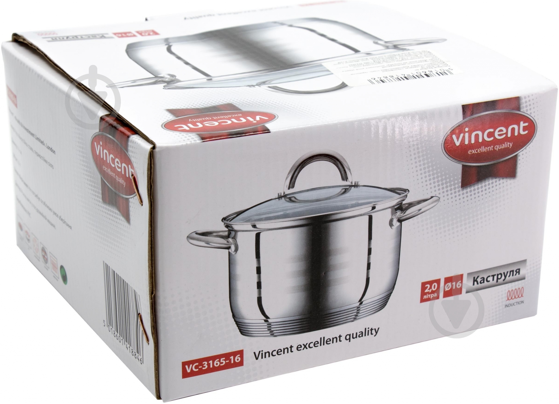 Кастрюля Vincent 2,0 л VC-3165-16 - фото 2 Кастрюля Vincent 2,0 л VC-3165-16 - фото 2
