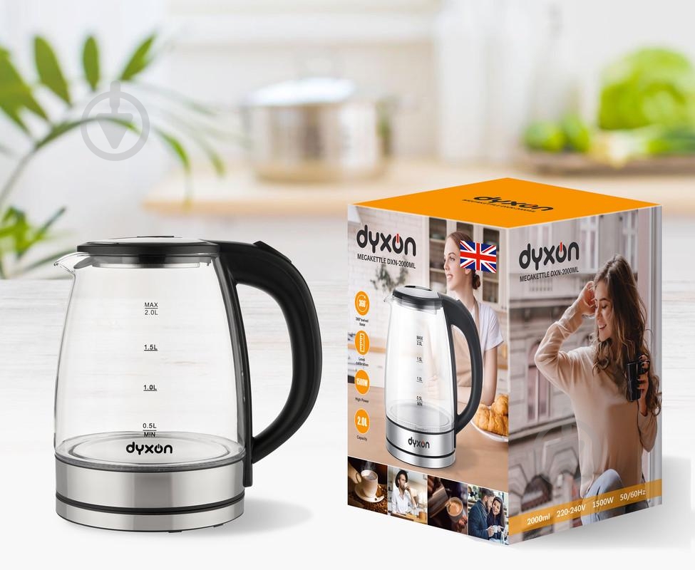 Электрочайник DYXON MEGAKETTLE DXN-2000ML Silver (DXNWMGKTL2000S) - фото 7
