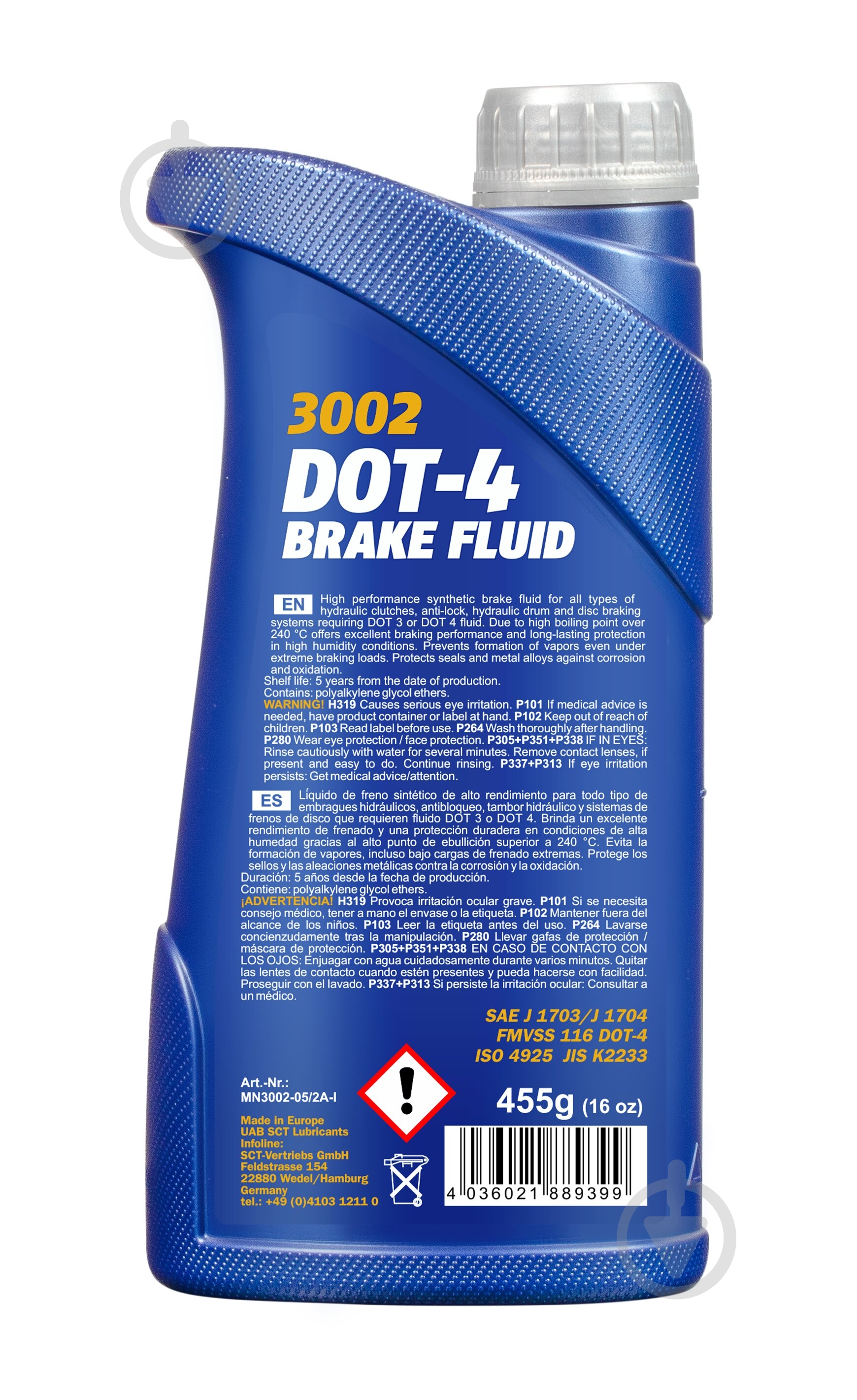 Тормозная жидкость Mannol 3002 DOT-4 0,455 л (54034) - фото 5