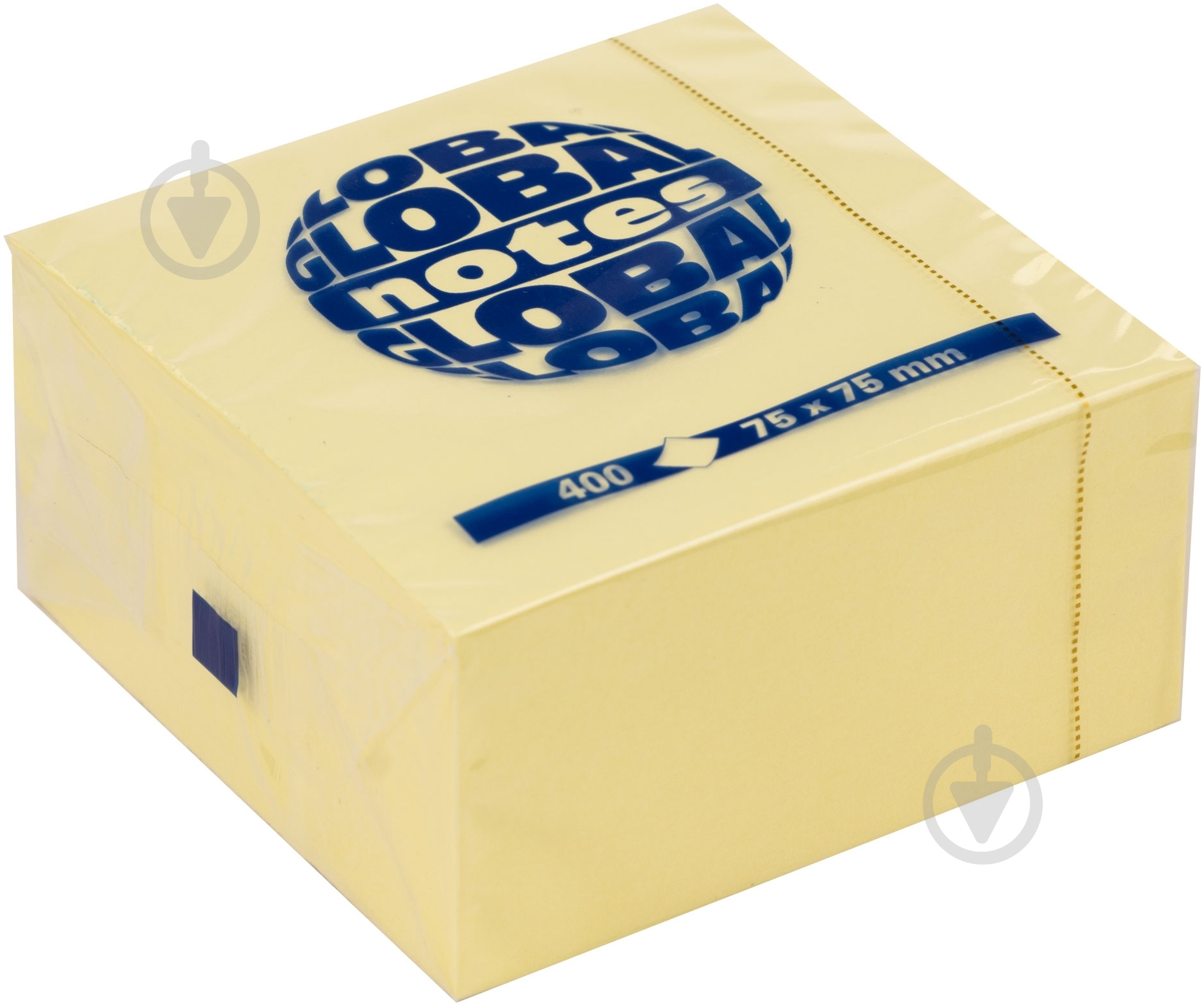 Бумага для заметок с липким слоем GN Cube 75x75 мм 400 шт. желтая Global Notes - фото 1