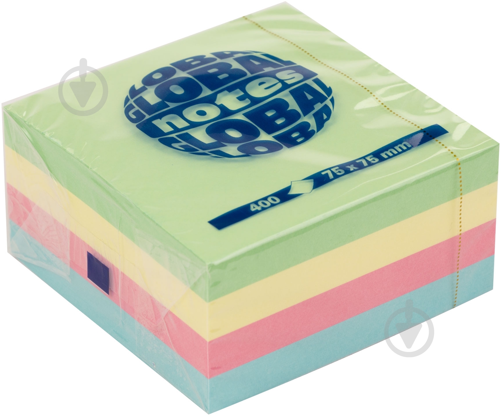 Бумага для заметок с липким слоем GN Cube 75x75 мм 400 шт. микс Global Notes - фото 1