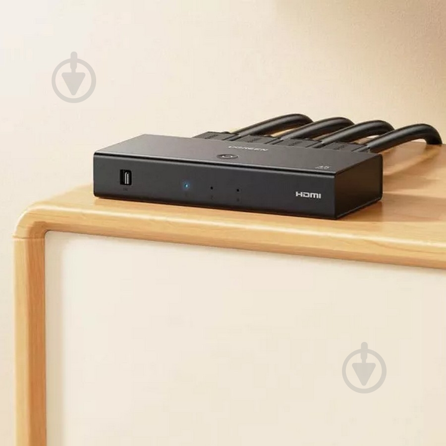 Сплиттер UGREEN CM598 HDMI 2.0 3x1 Switcher Black (15376) - фото 6