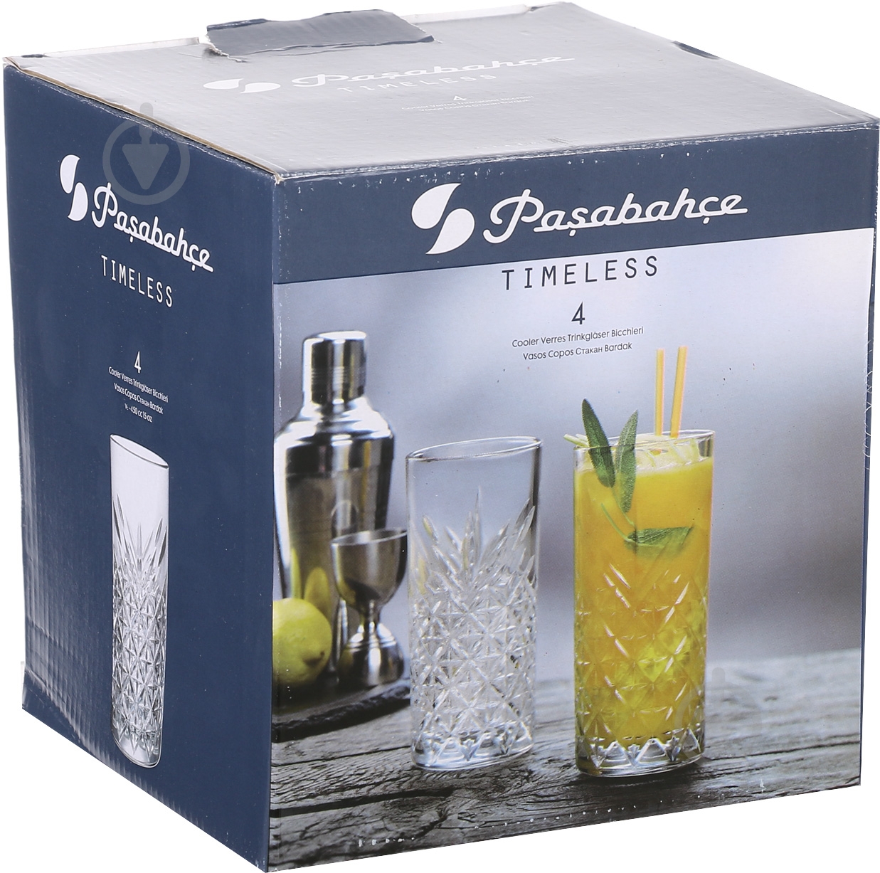 Набор стаканов высоких Timeless 450 мл 4 шт. 52800 Pasabahce - фото 4 Набор стаканов высоких Timeless 450 мл 4 шт. 52800 Pasabahce - фото 4