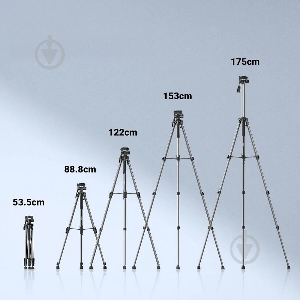 Штатив UGREEN Professional Tripod for Phone & Camera Black (15187) - фото 9