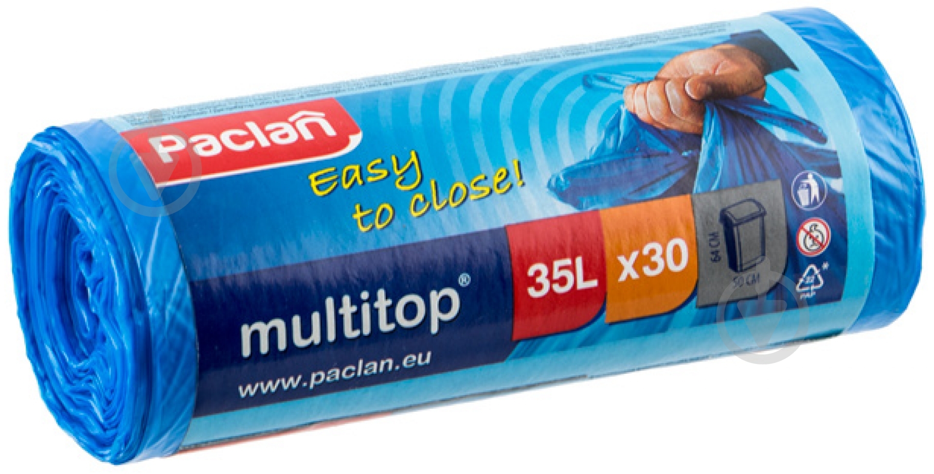 Мешки для бытового мусора Paclan стандартные 35 л 30 шт. (5900942341641) - фото 1
