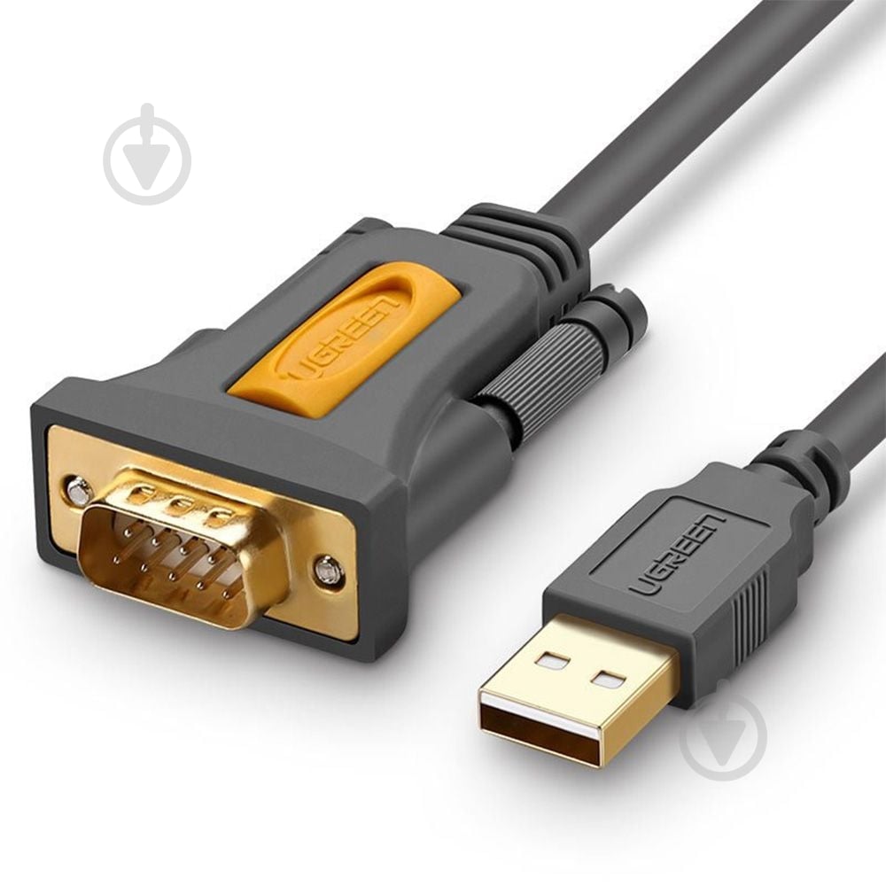 Дата-кабель UGREEN CR104 USB to DB9 RS-232 Male 1,5 м black (20201) - фото 1 Дата-кабель UGREEN CR104 USB to DB9 RS-232 Male 1,5 м black (20201) - фото 1
