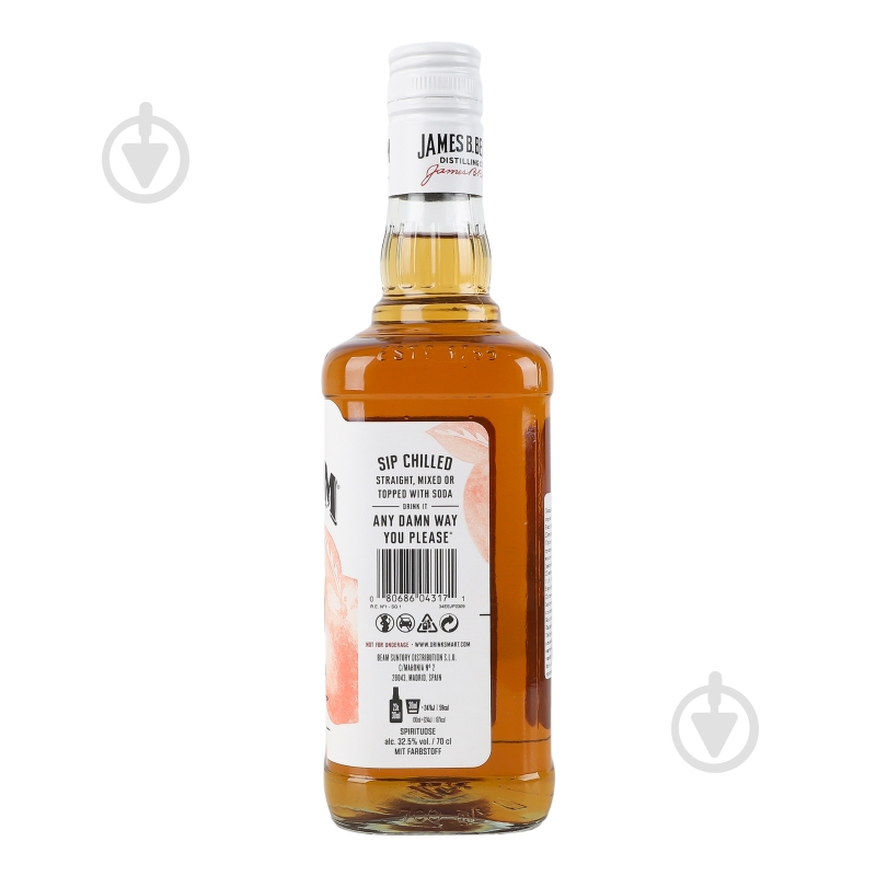 Ликер Jim Beam Peach 32,5% 0,7 л - фото 9