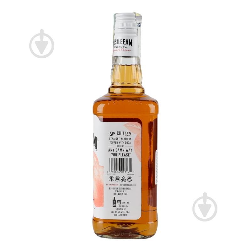 Ликер Jim Beam Peach 32,5% 0,7 л - фото 5