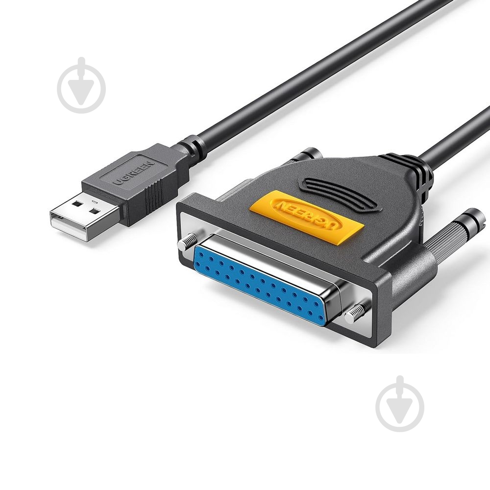 Кабель для принтера UGREEN US167 USB to DB25 Parallel Printer 2 м black (20224) - фото 1 Кабель для принтера UGREEN US167 USB to DB25 Parallel Printer 2 м black (20224) - фото 1