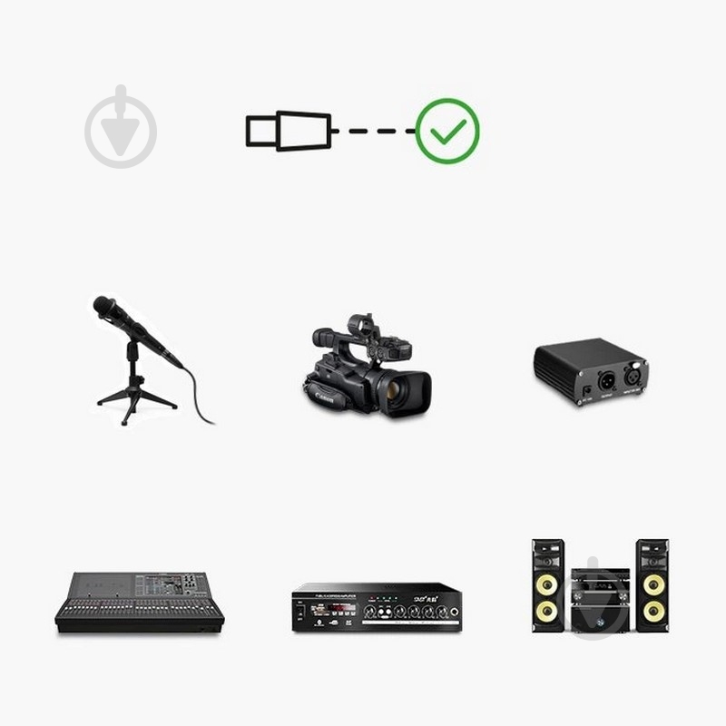 Кабель микрофонный UGREEN AV130 XLR Male to Female Cable 5 м черный (20712) - фото 6 Кабель микрофонный UGREEN AV130 XLR Male to Female Cable 5 м черный (20712) - фото 6