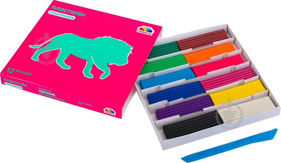 Пластилин Увлечения 12 цветов 240 г 200304 Гамма UA - фото 1 Пластилин Увлечения 12 цветов 240 г 200304 Гамма UA - фото 1