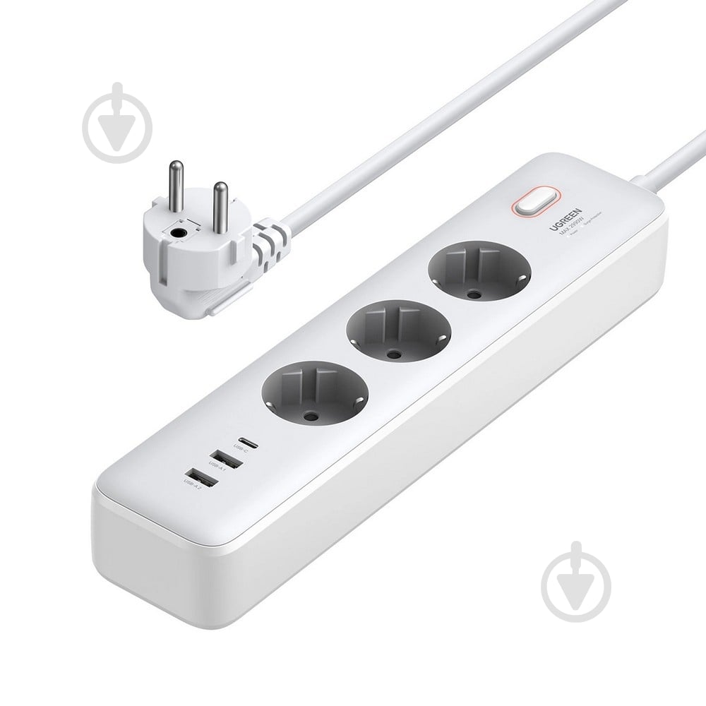Сетевой фильтр UGREEN Power Strip with Master Switch - фото 1