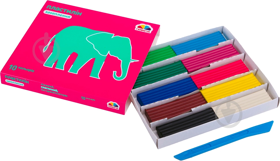 Пластилин Увлечения 10 цветов 200 г 200303 Гамма UA - фото 1 Пластилин Увлечения 10 цветов 200 г 200303 Гамма UA - фото 1