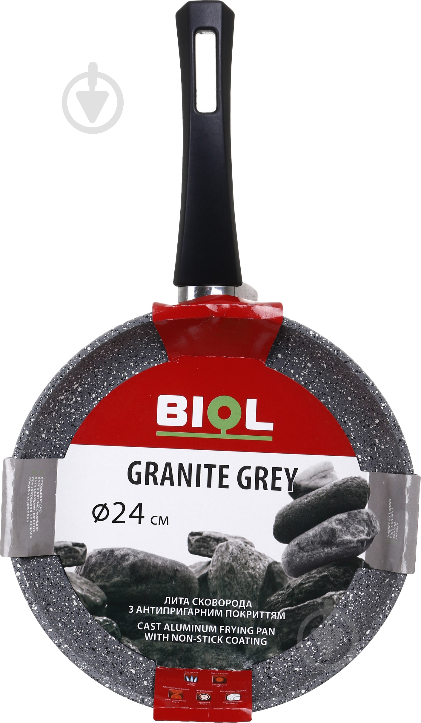 Сковорода Biol Granite Grey 24 см 24136Р - фото 5
