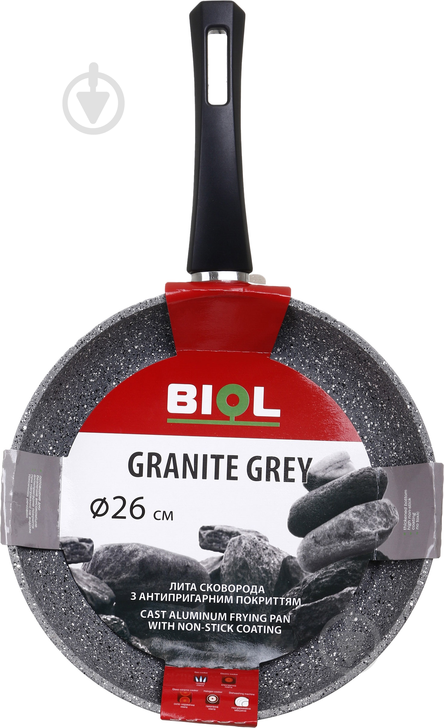 Сковорода Biol Granite Grey 26 см 26136Р - фото 5