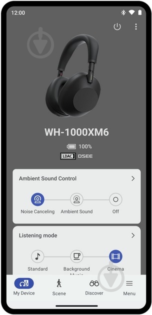 Наушники Sony WH-1000XM6 Over-ear black (WH1000XM6B.E) - фото 19