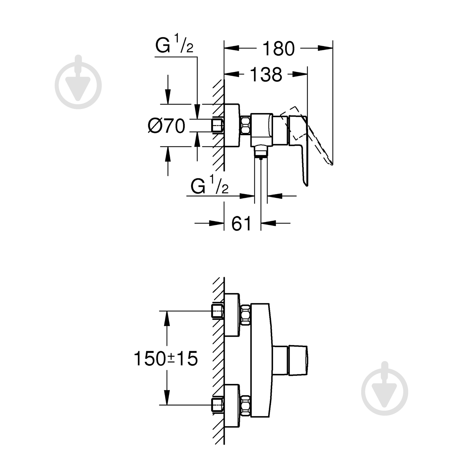 Смеситель для душа Grohe QuickFix Start 24208002 - фото 2 Смеситель для душа Grohe QuickFix Start 24208002 - фото 2