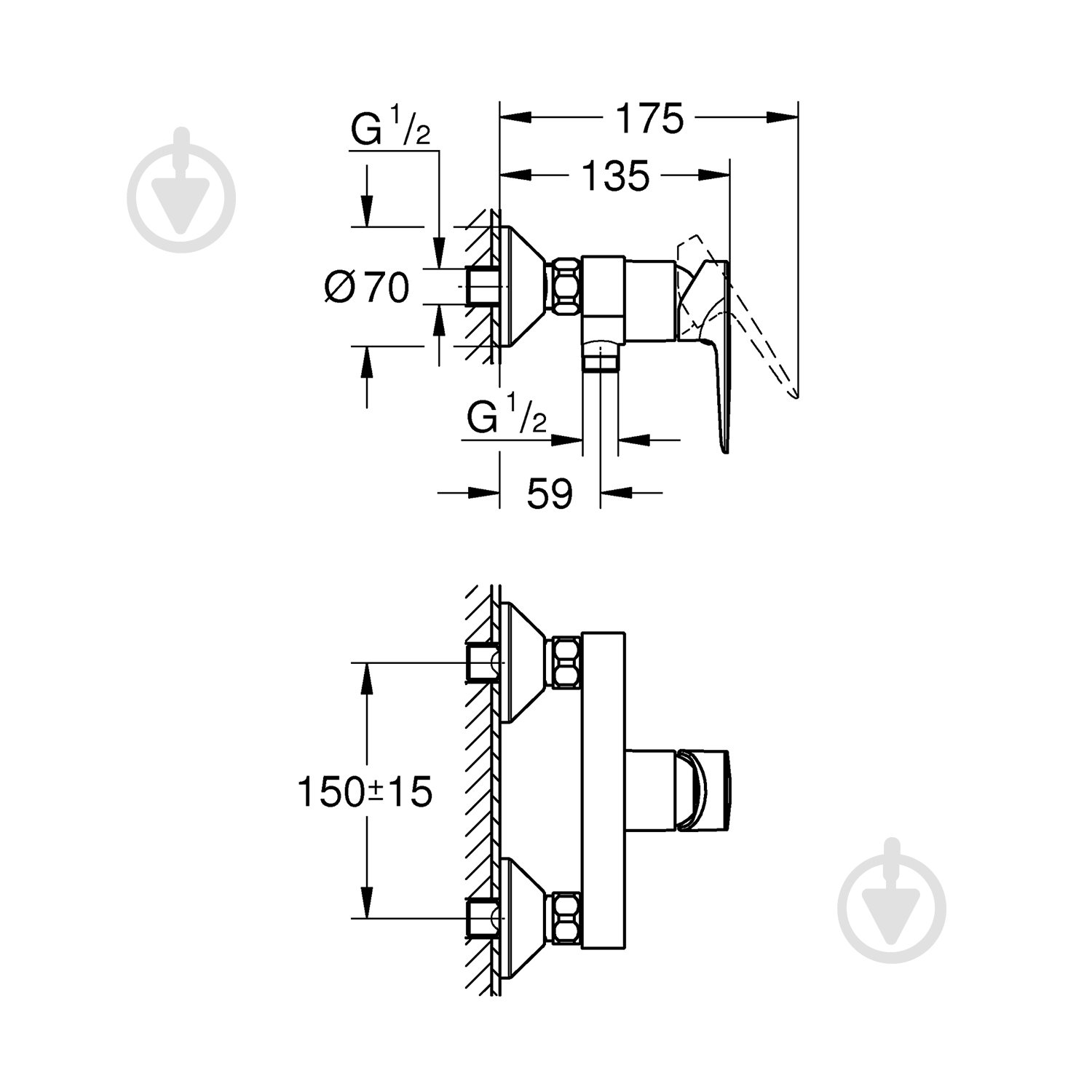 Змішувач для душу Grohe QuickFix StartEdge 24197001 - фото 2 Змішувач для душу Grohe QuickFix StartEdge 24197001 - фото 2