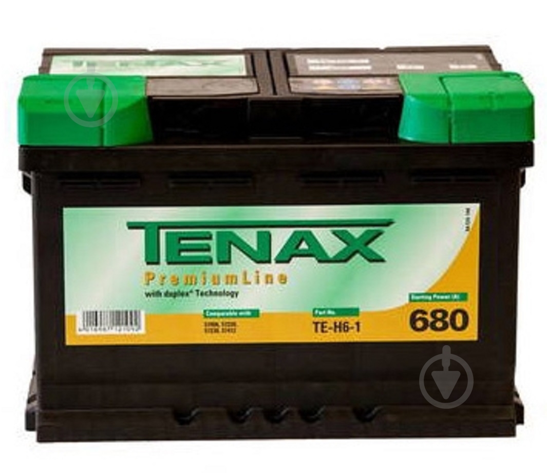 Аккумулятор автомобильный TENAX Premium 74Ah 680A 12V «+» справа (TE-H6-1) - фото 1