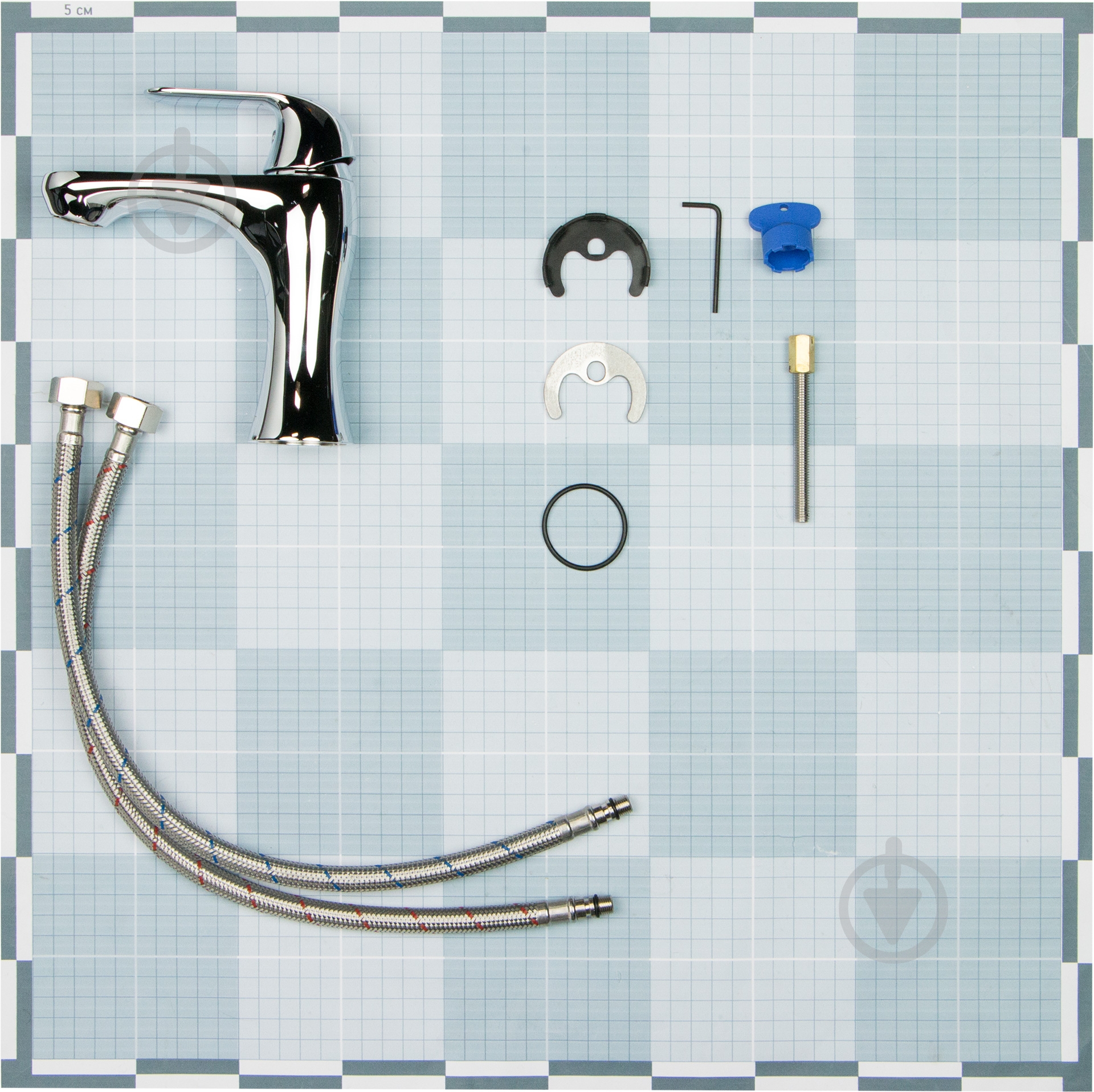 Смеситель для умывальника Bravat FLOW F 171105 C - фото 2 Смеситель для умывальника Bravat FLOW F 171105 C - фото 2