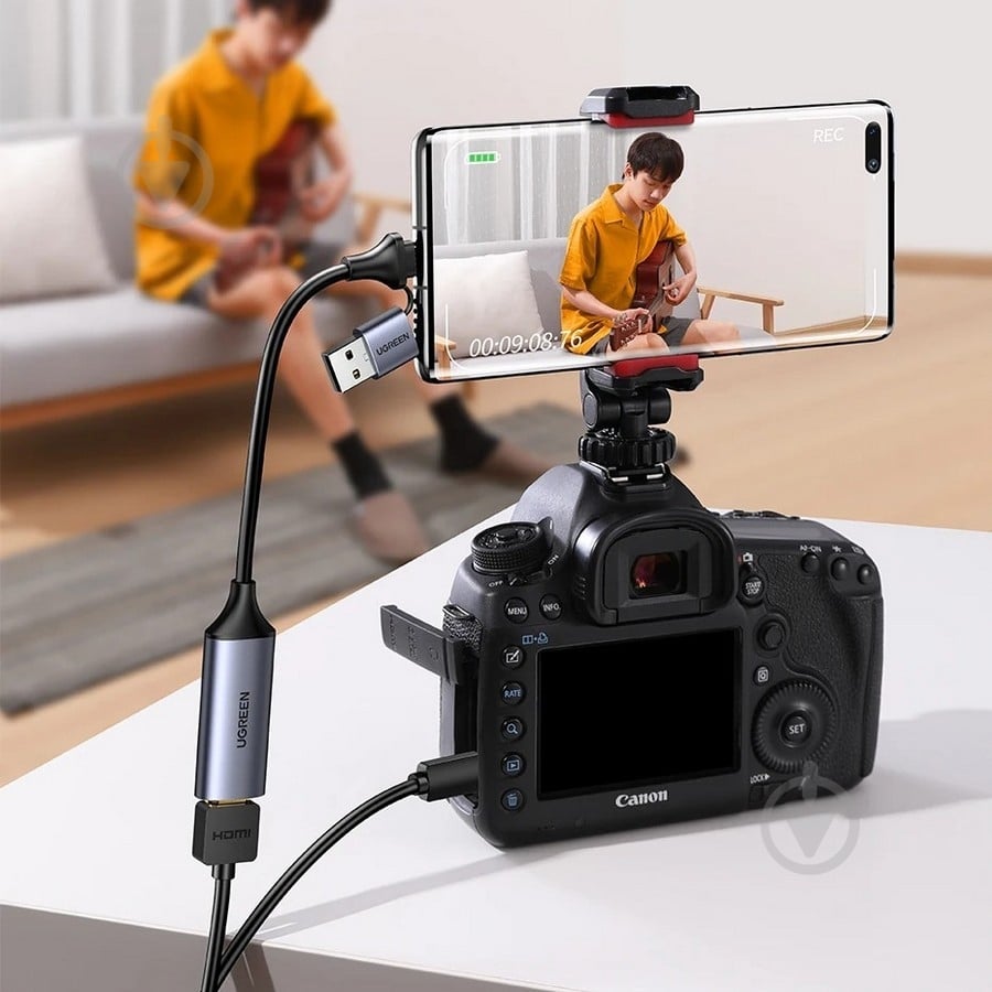 Конвертер UGREEN CM489 USB-A/Type-C to HDMI Video Capture Device Gray (40189) grey (40189) - фото 6 Конвертер UGREEN CM489 USB-A/Type-C to HDMI Video Capture Device Gray (40189) grey (40189) - фото 6