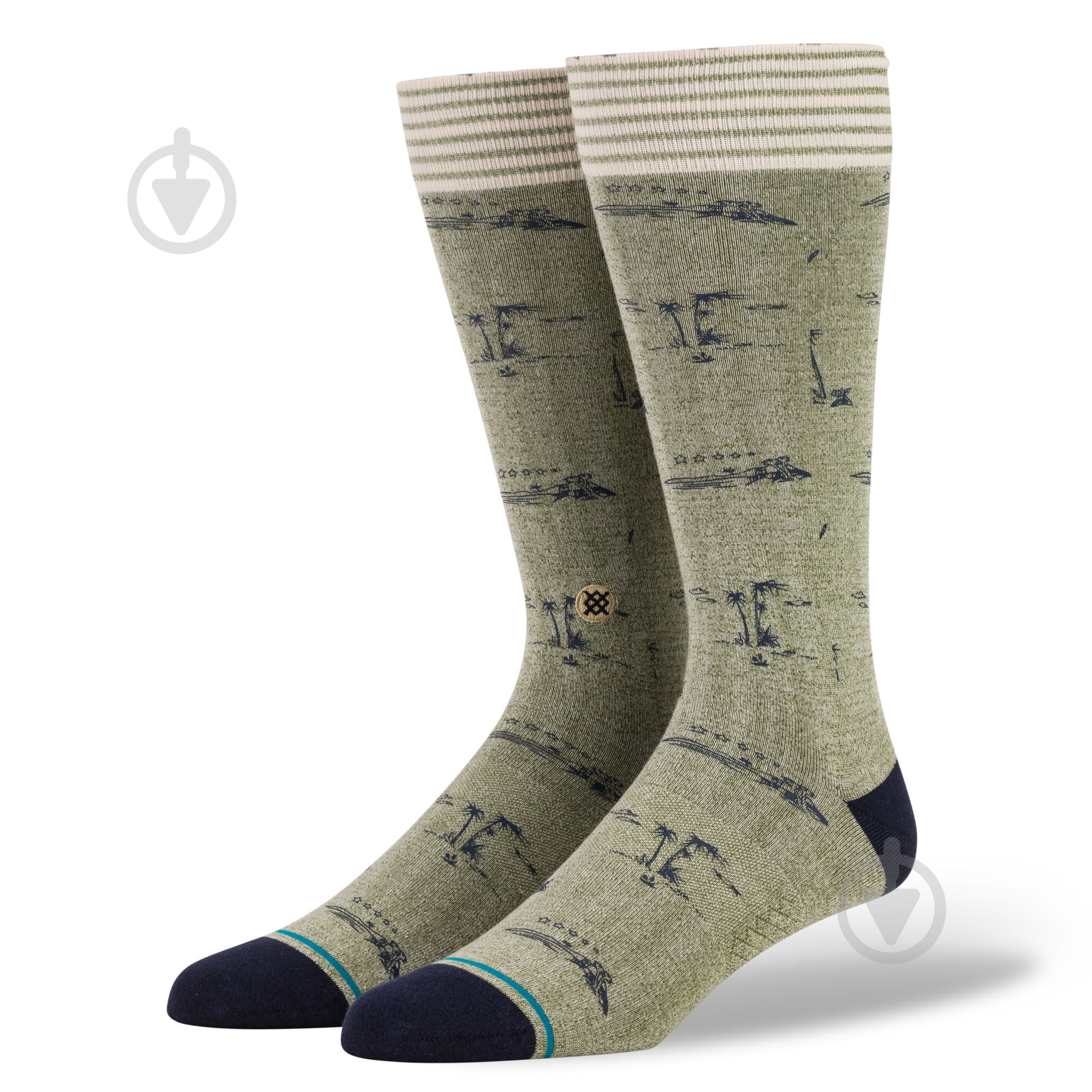 Носки Stance ARMY Crew A645A20ISL-ARMY р.L зеленый - фото 1