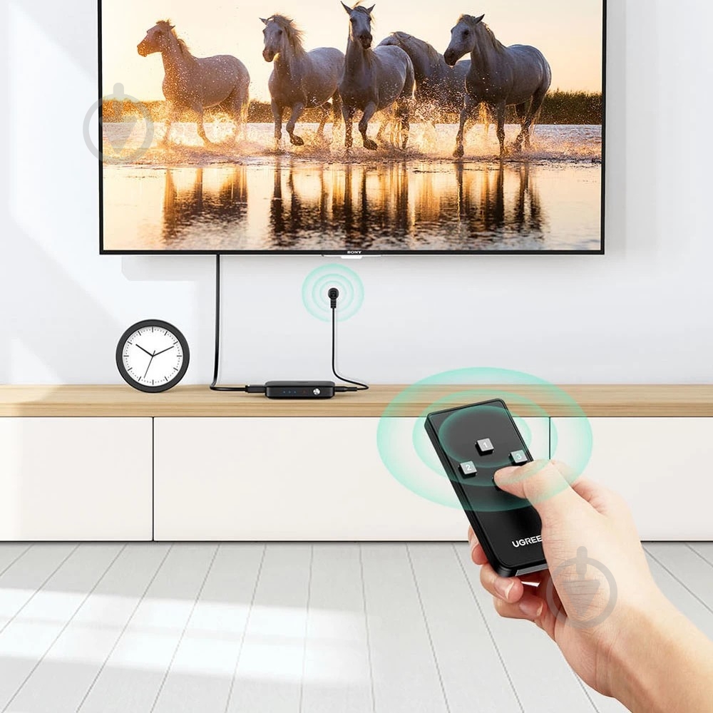 Сплиттер UGREEN CM332 HDMI 3x1 Switcher 4K@30Hz Black (80125) - фото 8