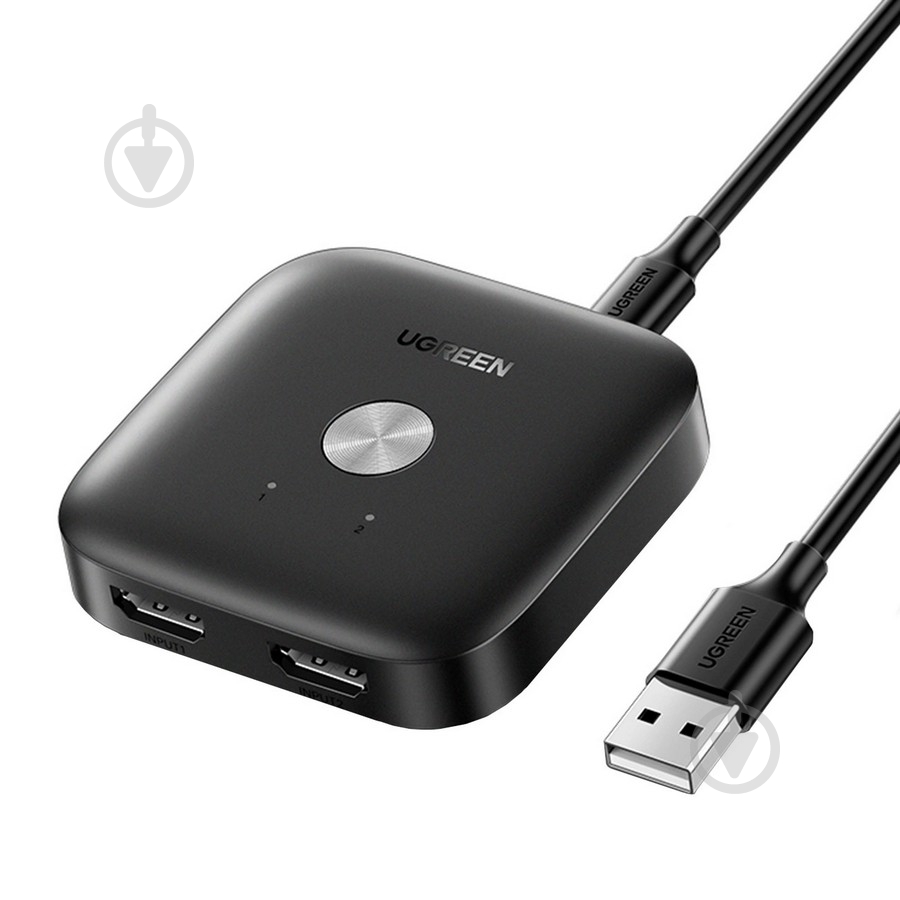 Сплиттер UGREEN CM333 HDMI 2.0 2x1 Switcher Black (80126) - фото 2 Сплиттер UGREEN CM333 HDMI 2.0 2x1 Switcher Black (80126) - фото 2