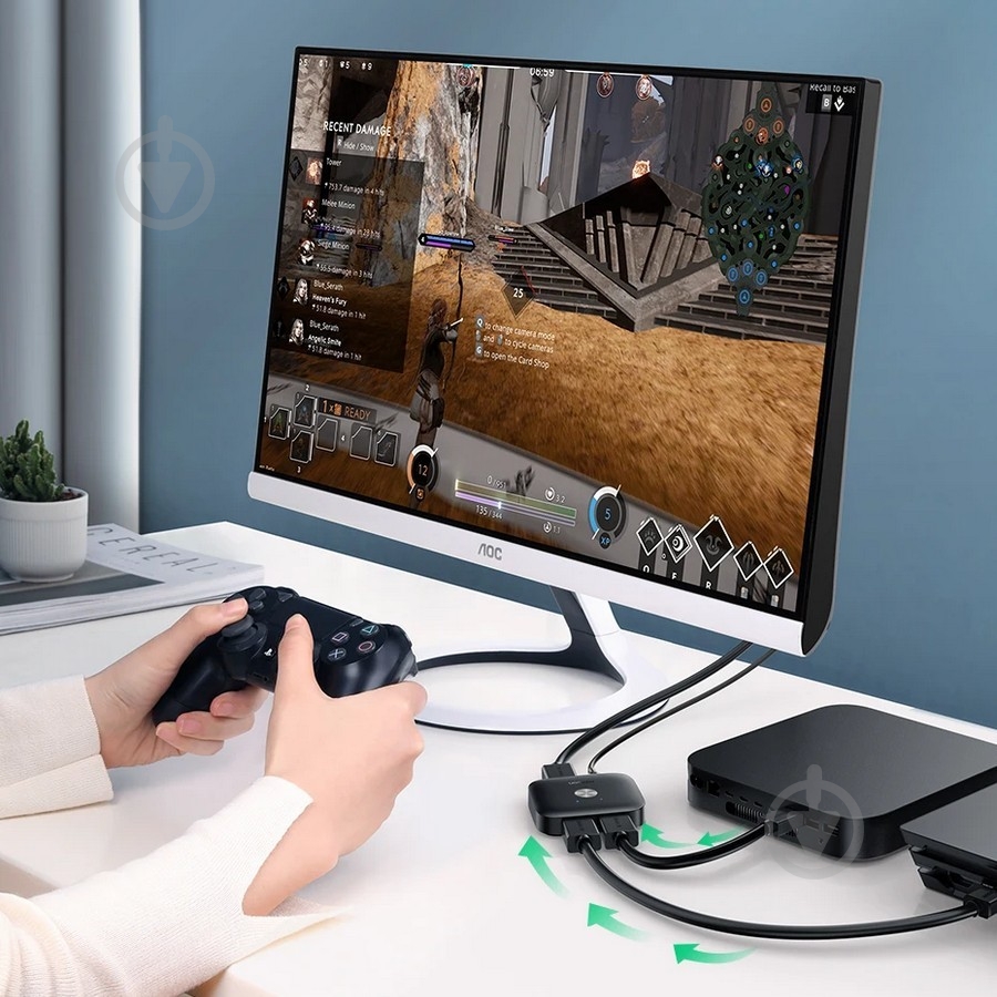 Сплиттер UGREEN CM333 HDMI 2.0 2x1 Switcher Black (80126) - фото 4 Сплиттер UGREEN CM333 HDMI 2.0 2x1 Switcher Black (80126) - фото 4