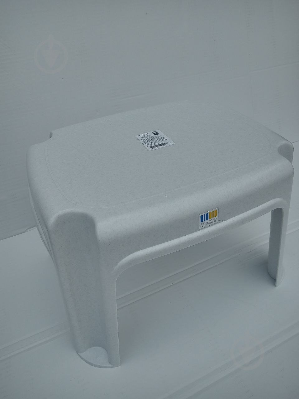Табурет пластиковый сверхпрочный белый мрамор - фото 3 Табурет пластиковый сверхпрочный белый мрамор - фото 3