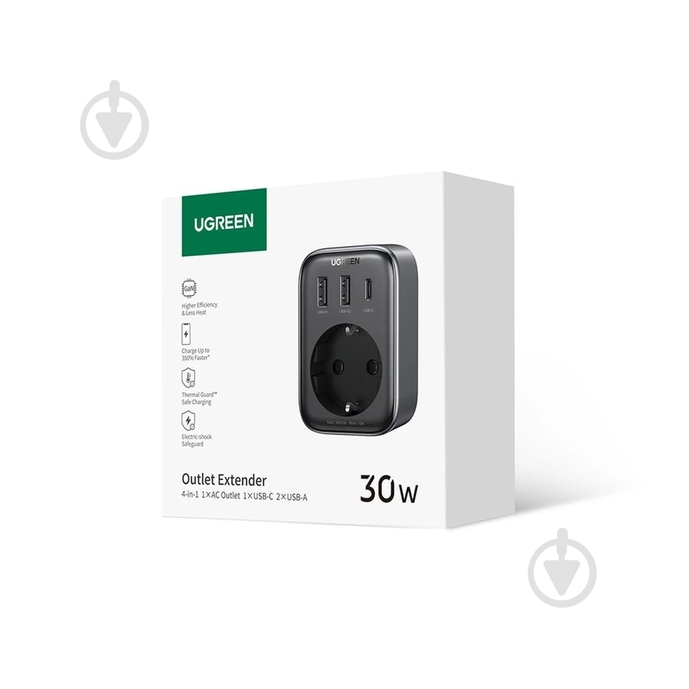 Сетевой фильтр UGREEN CD314 30W Outlet Extender EU (2A1C) Space Grey (90613) - фото 5 Сетевой фильтр UGREEN CD314 30W Outlet Extender EU (2A1C) Space Grey (90613) - фото 5